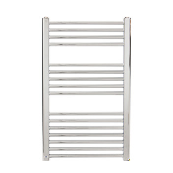 Heated Towel Radiator Chrome Straight 800mm x 500mm  C/W MEG Element