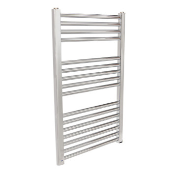 Heated Towel Radiator Chrome Straight 800mm x 500mm  C/W 300W Element